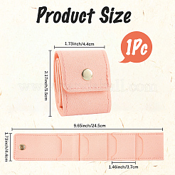 1Pc PU Leather Jewelry Rolls&nbsp;ABAG-CL0001-43B