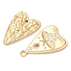 10Pcs 304 Stainless Steel Pendants&nbsp;STAS-P432-10G