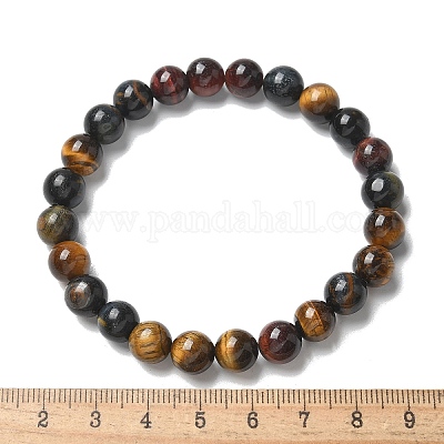 Natural Tiger Eye Bead Stretch Bracelets&nbsp;BJEW-K212-B-005-1
