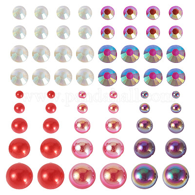 Half Round ABS Plastic Cabochons&nbsp;FIND-TAC0038-08E-1