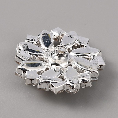 Brass Rhinestone Shank Buttons&nbsp;FIND-WH0110-263A-1