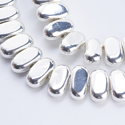 Electroplate Non-magnetic Synthetic Hematite Beads Strands&nbsp;G-J382-4x8x2mm-B04-1