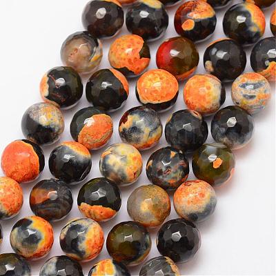 Fire outlets Agate Gemstone Beads 10mm 9 strands