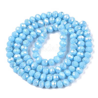 Electroplate Glass Beads Strands&nbsp;EGLA-A044-P4mm-B08-1