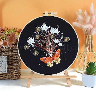 DIY Fireworks Pattern Embroidery Kits for Starter&nbsp;PW-WG63342-01-1