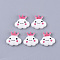 Resin Cabochons, Cloud, White, 18x19x5mm