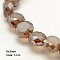 Electroplate Glass Beads, Half Plated, Faceted, Frosted, Pale Violet Red, 6x3mm, Hole: 1mm, about 100pcs/strand, 20 inch(52cm)