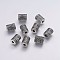 CCB Plastic Beads, Grooved, Column, Antique Silver, 9.5~11x13~13.5mm, Hole: 3.5mm