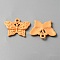 Baking Paint Alloy Pendants, Butterfly Charm, Orange, 16.5x20x2mm, Hole: 1.5mm