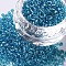 12/0 Glass Seed Beads, Silver Lined Round Hole, Round, Sky Blue, 2mm, Hole: 1mm, 6666pcs/100g
