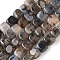 Natural Dragon Veins Agate Beads Strands, Dyed & Heated, Cube, Black, 9~10x9~10x9~10mm, Hole: 1mm, about 40pcs/strand, 14.37''(36.5cm)