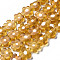Handmade Millefiori Glass Bead Strands, Flower, Goldenrod, 5.5~8x2.5mm, Hole: 1mm, about 64~67pcs/strand, 15.75 inch~16.34 inch(40~41.5cm)