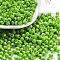 Baking Paint Glass Seed Beads, Bicone, Lime Green, 4.5x3.5mm, Hole: 1.4mm, about 5625pcs/pound