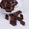Spray Painted Alloy Multi-Strand Links, For Tile Elastic Bracelets Making, Rhombus, Coconut Brown, 14x8x4.8mm, Hole: 0.8mm