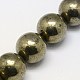 Natural Pyrite Beads Strands&nbsp;G-L031-14mm-01-2