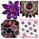 20Pcs Alloy Rhinestone Snap Button&nbsp;BUTT-GO0001-03A-5