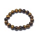 Natural Tiger Eye Bead Stretch Bracelets&nbsp;BJEW-K212-A-028-2