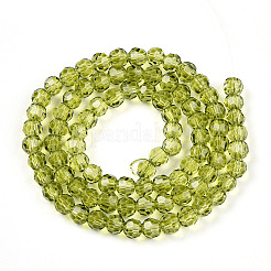 Baking Paint Transparent Glass Beads Strands&nbsp;DGLA-A035-T4mm-D11