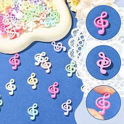 7 Bags 70Pcs 7 Colors Musical Note Opaque Resin Cabochons&nbsp;RESI-CJ0005-44