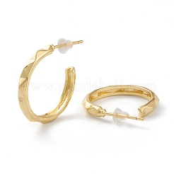 Brass Half Hoop Earrings&nbsp;EJEW-A056-17G