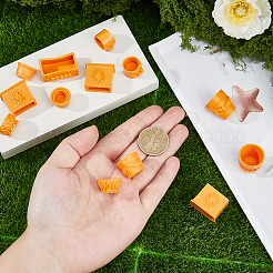14Pcs 7 Styles Resin Flowerpot Miniature Ornaments&nbsp;AJEW-FH0007-26