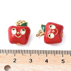Brass Enamel Pendants&nbsp;KK-A252-15G