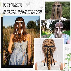 Polyester Ribbon Bowknot Alligator Hair Clips&nbsp;AJEW-CP0008-40A