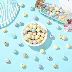 100Pcs Spray Painted Resin Beads&nbsp;RESI-CJ0004-96
