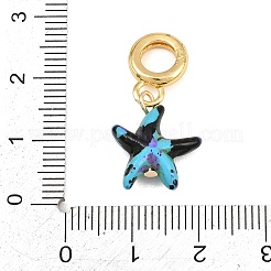 Brass Resin European Dangle Charms&nbsp;KK-CBA3642-01G-03