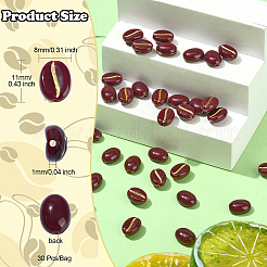 Acrylic Coffee Beads&nbsp;DIY-CJC0006-11