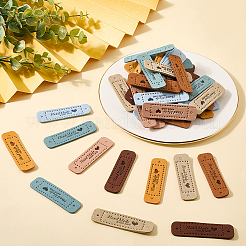 56Pcs 7 Colors PU Leather Label Tags&nbsp;DIY-CL0002-05