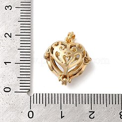 Rack Plating Brass Micro Pave Cubic Zirconia Pendants&nbsp;X-KK-U022-01G