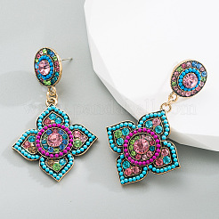 Bohemia Alloy Rhinestone Stud Dangle Earrings for Women&nbsp;WG793A0-01