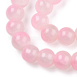 Crackle Baking Paint Imitation Jade Glass Beads Strands&nbsp;X1-DGLA-T003-8mm-01