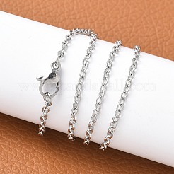 Tarnish Resistant Trendy Unisex 304 Stainless Steel Cable Chain Necklaces&nbsp;X-NJEW-L043-16P
