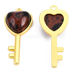 Natural Mahogany Obsidian Pendants&nbsp;G-N326-158-09