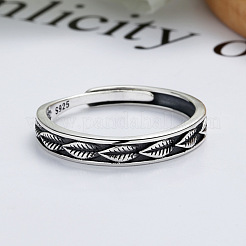 Leaf 925 Sterling Silver Adjustable Finger Rings&nbsp;FS-WG9DE26-01