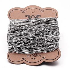 Tarnish Resistant 304 Stainless Steel Curb Chains&nbsp;CHS-K004-01P-0.6mm