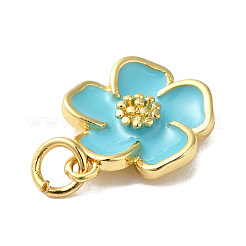 Rack Plating Brass Enamel Charms&nbsp;KK-O142-56G