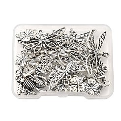 32Pcs 8 Style Tibetan Style Alloy Pendants&nbsp;TIBEP-FP0001-08