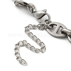 Non-Tarnish 304 Stainless Steel Oval Link Chains Bracelets for Men & Women&nbsp;BJEW-D042-22C-P