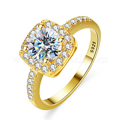 Rhodium Plated 925 Sterling Silver Pave 6.5x3.9mm Moissanite Finger Rings for Women&nbsp;WGE3211-13