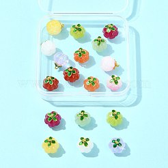 24Pcs 9 Colors Glass Charms&nbsp;GLAA-FS0002-42