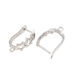 Brass Hoop Earring Findings&nbsp;KK-CBA5558-03P
