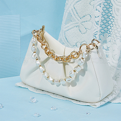 Plastic Pearl Alloy Phone Hand Strap Chains&nbsp;FIND-WH0260-55LG