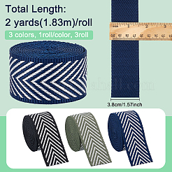 3Pcs 3 Colors Polyester Arrow Ribbon&nbsp;OCOR-BC0006-71