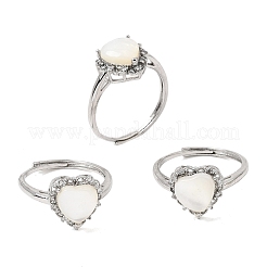 Brass Micro Pave Cubic Zirconia Finger Rings&nbsp;CU-CBA260E-04P