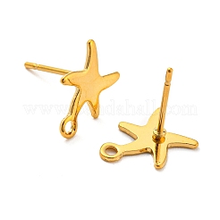 Starfish Shape 201 Stainless Steel Stud Earrings Findings&nbsp;STAS-Q251-03G