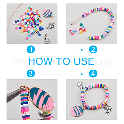 Handmade Polymer Clay Bead Strands&nbsp;CLAY-PH0001-24