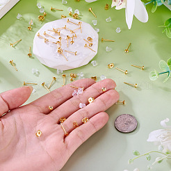 50Pcs Brass Earring Settings&nbsp;KK-TA0008-38C